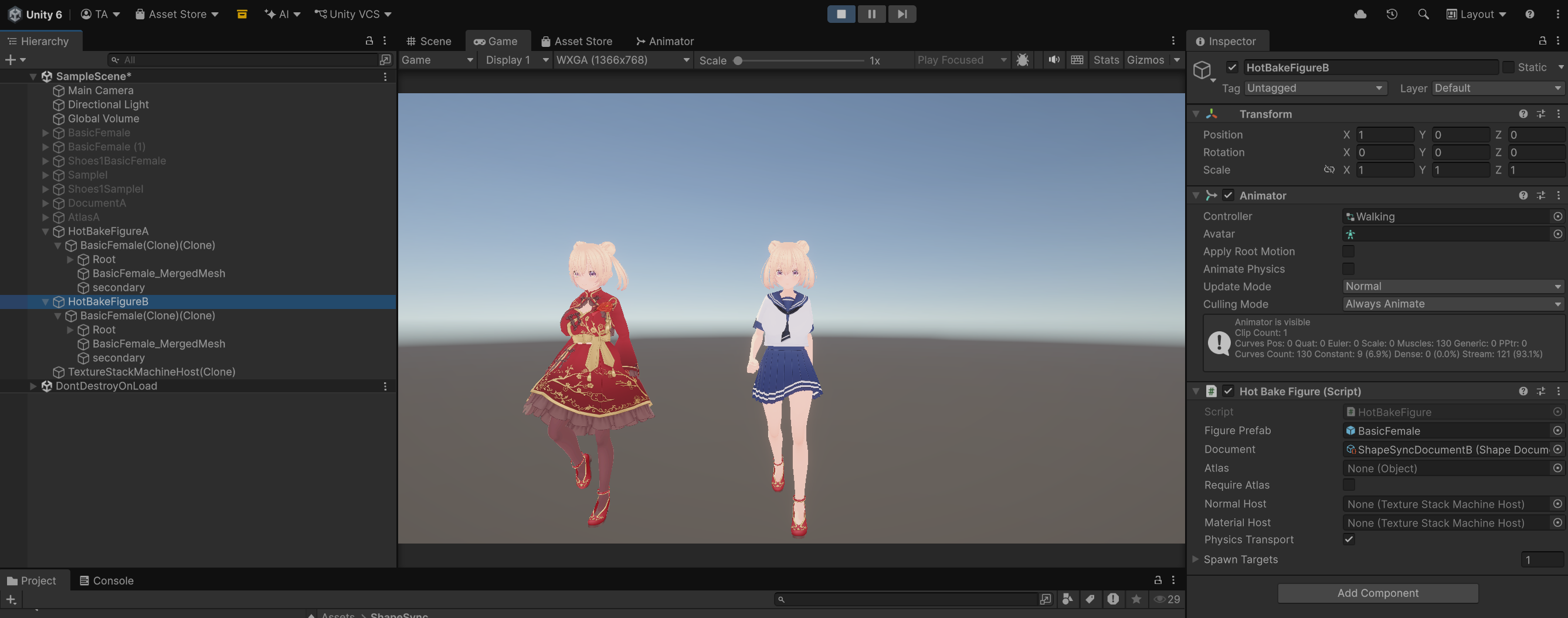 Verifying Simultaneous Two-Character Walking in Play Mode