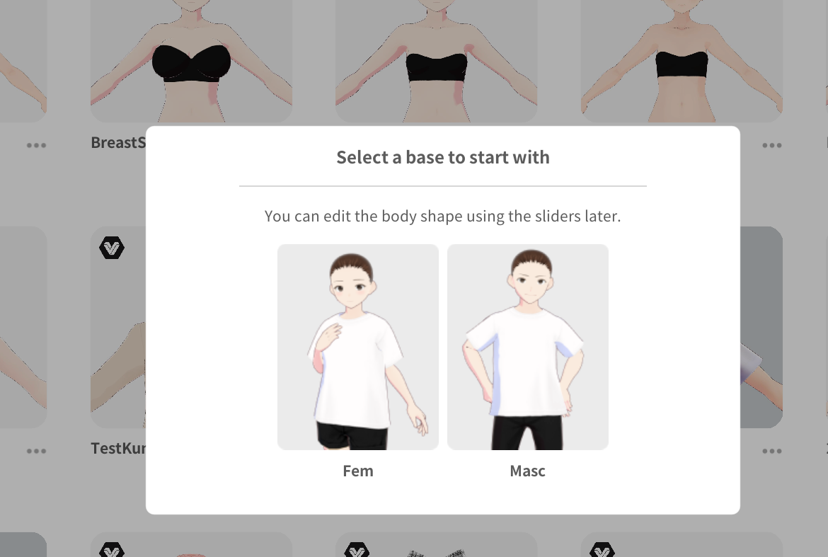 Select Female model