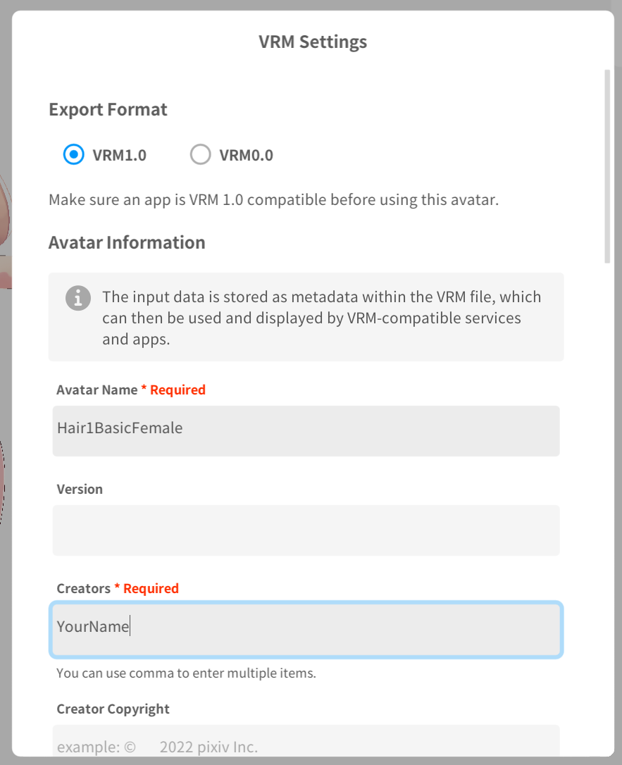 Hair1BasicFemale export settings