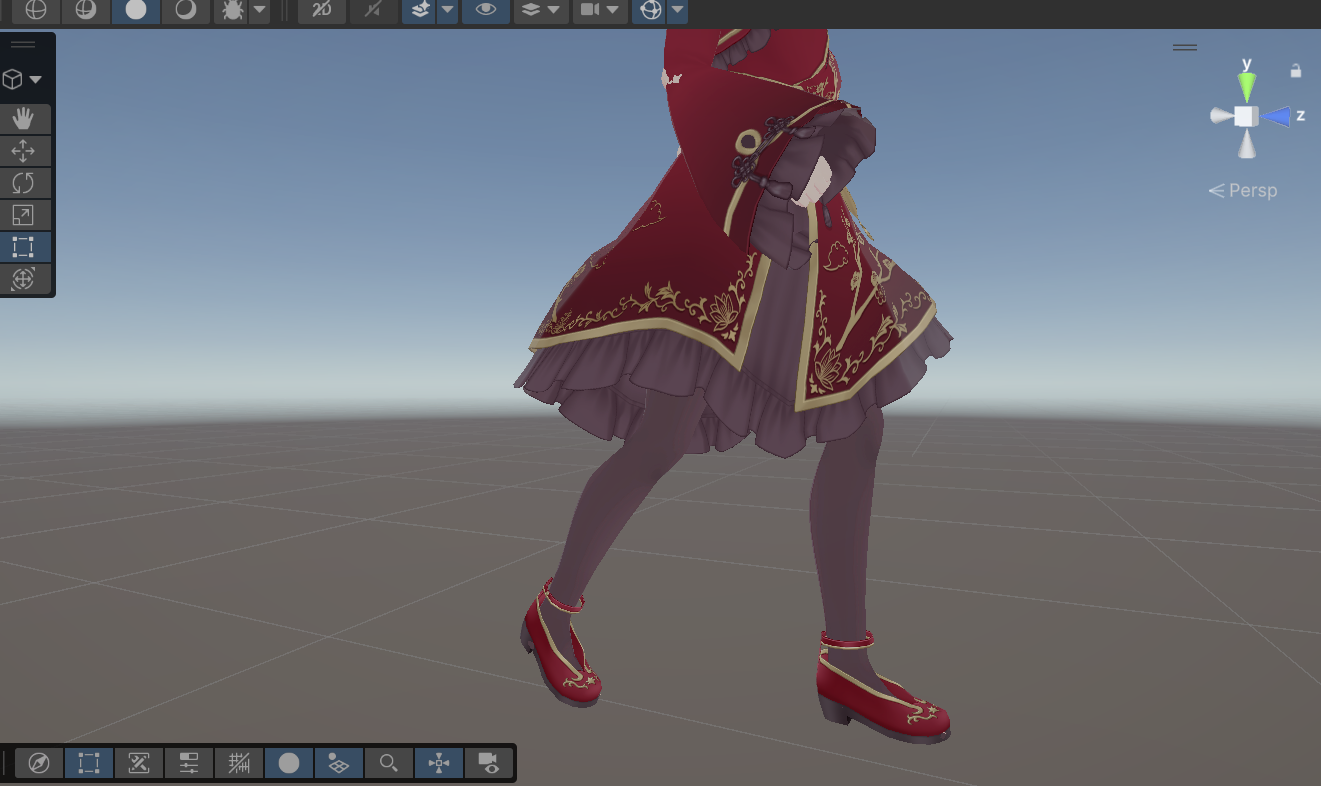Play Mode での靴の Fit 動作確認