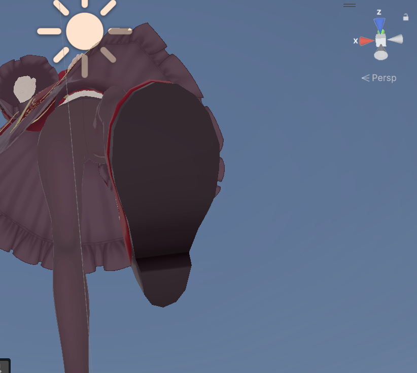 Play Mode での足裏 Poke 解消確認（After 足裏）